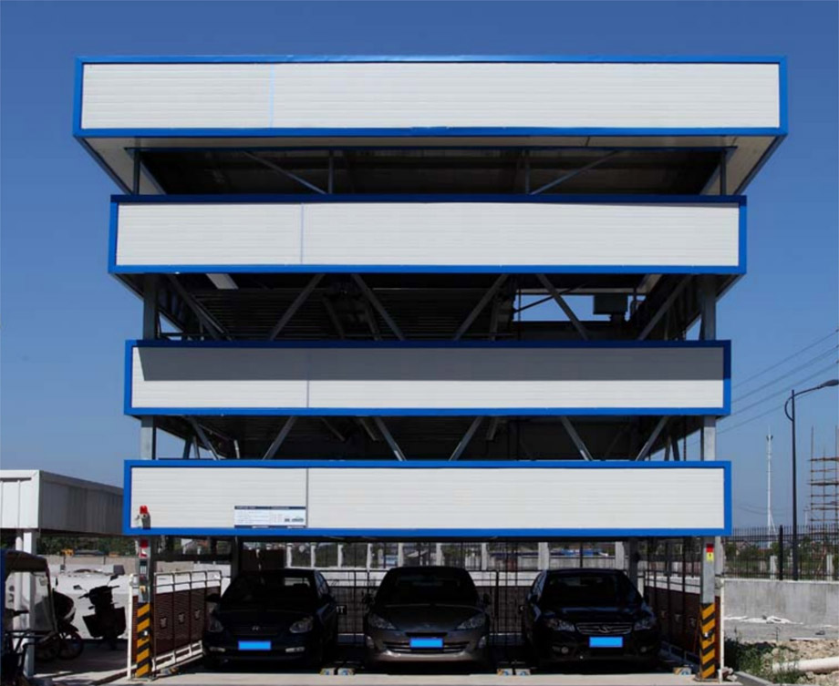 南澳PSH4-D1负一正三地坑四层升降横移机械立体停车库